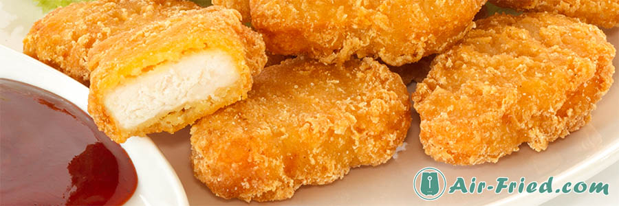 Delicious air fried chicken nuggets