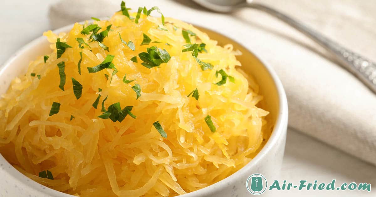 Spaghetti Squash with Garlic and Herbs in an Air Fryer Recipe