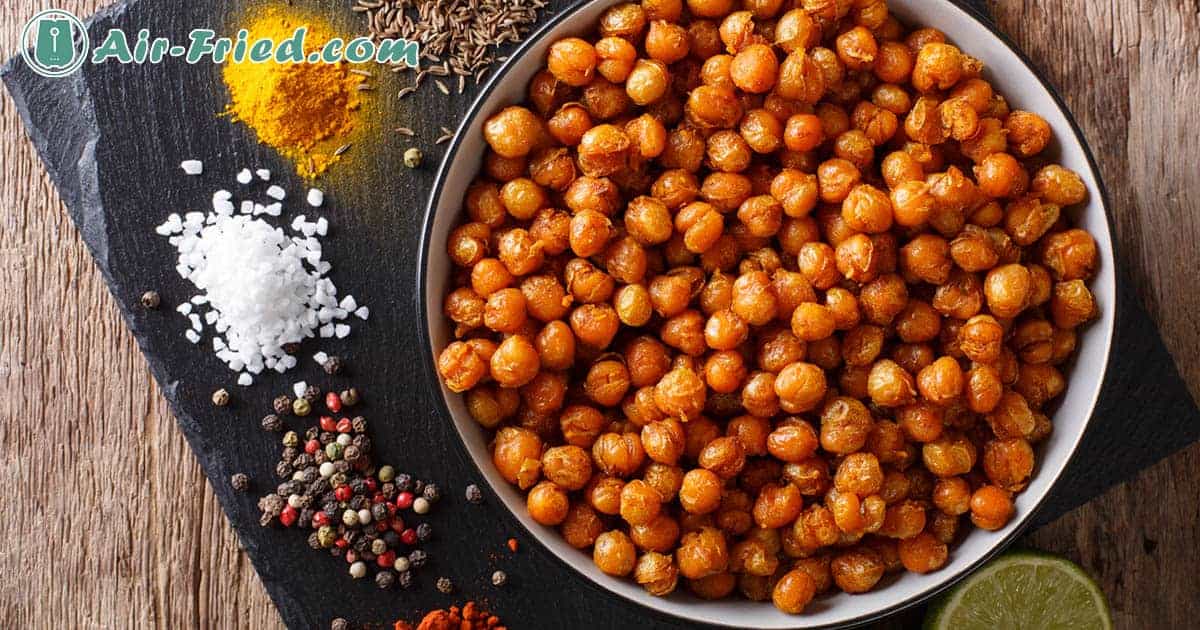 Air Fryer Crispy Roasted Chickpeas with 5 Different Seasoning Blends Recipe
